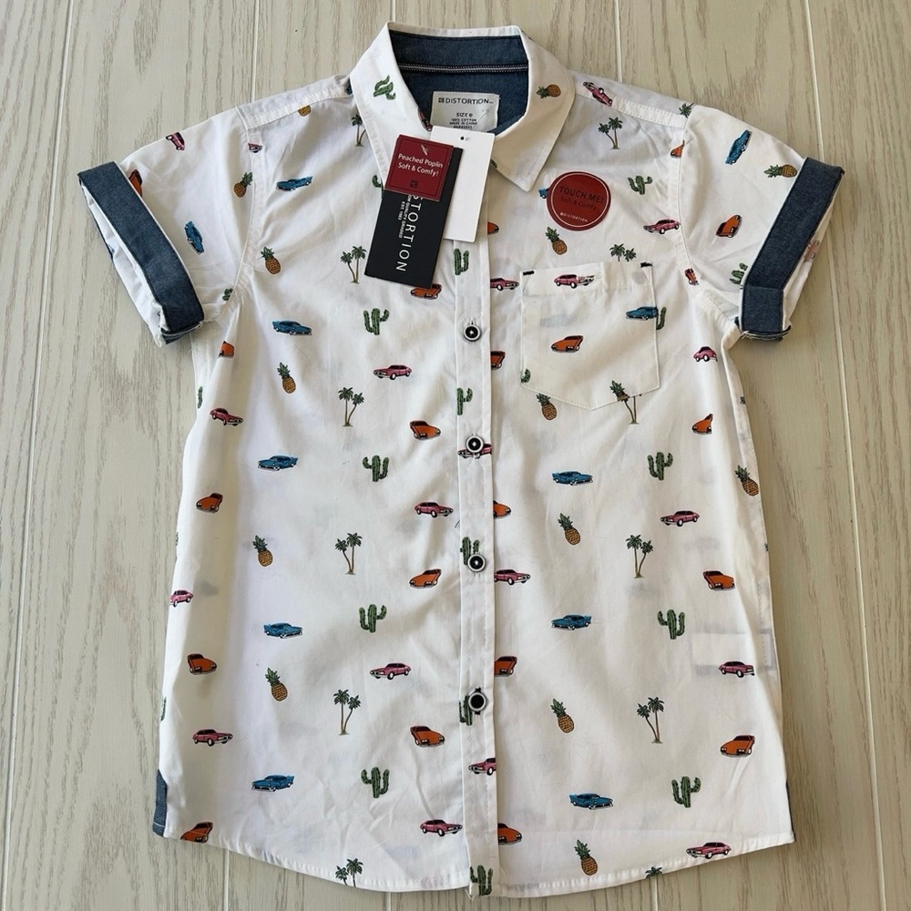 - Distortion desert scene shirt